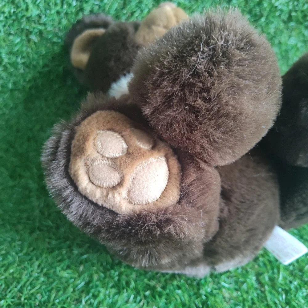 America Wego 10 Inch Sitting Bear Chocolate Brown Plush Stuffed Animal Vintage